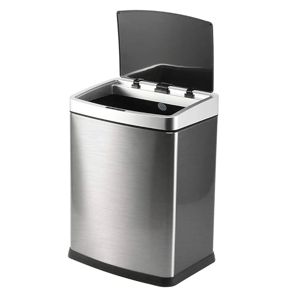Silver 8L Automatic Sensor Waste Bin - Modern Smart Trash Can with Anti-Odor and Waterproof Design for Home, Kitchen, and Bathroom