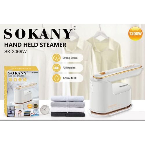 SOKANY SK-3069W Handheld Steamer - 1200W Powerful Steam, Kills 99% of Bacteria, Simple Operation